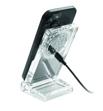 Logo trade promotional giveaways picture of: Acrylic wireless charger 15W